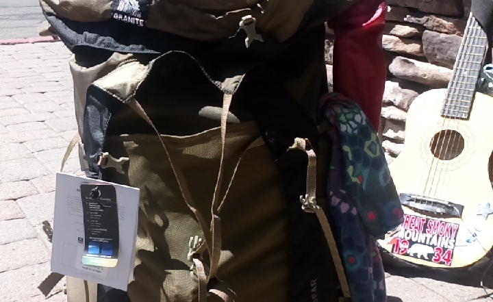 i did six miles with my cool new&nbsp;backpack